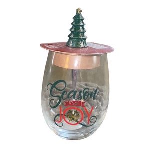 NWT STEMLESS WINE GLASS AND BOTTLE STOPPER